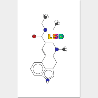 LSD Molecule Posters and Art